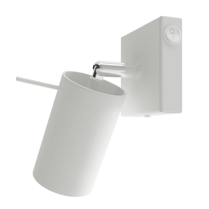 Applique Murale Directionnelle LED Acier Blanc avec Interrupteur