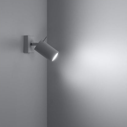 Applique Murale Directionnelle LED Acier Blanc avec Interrupteur