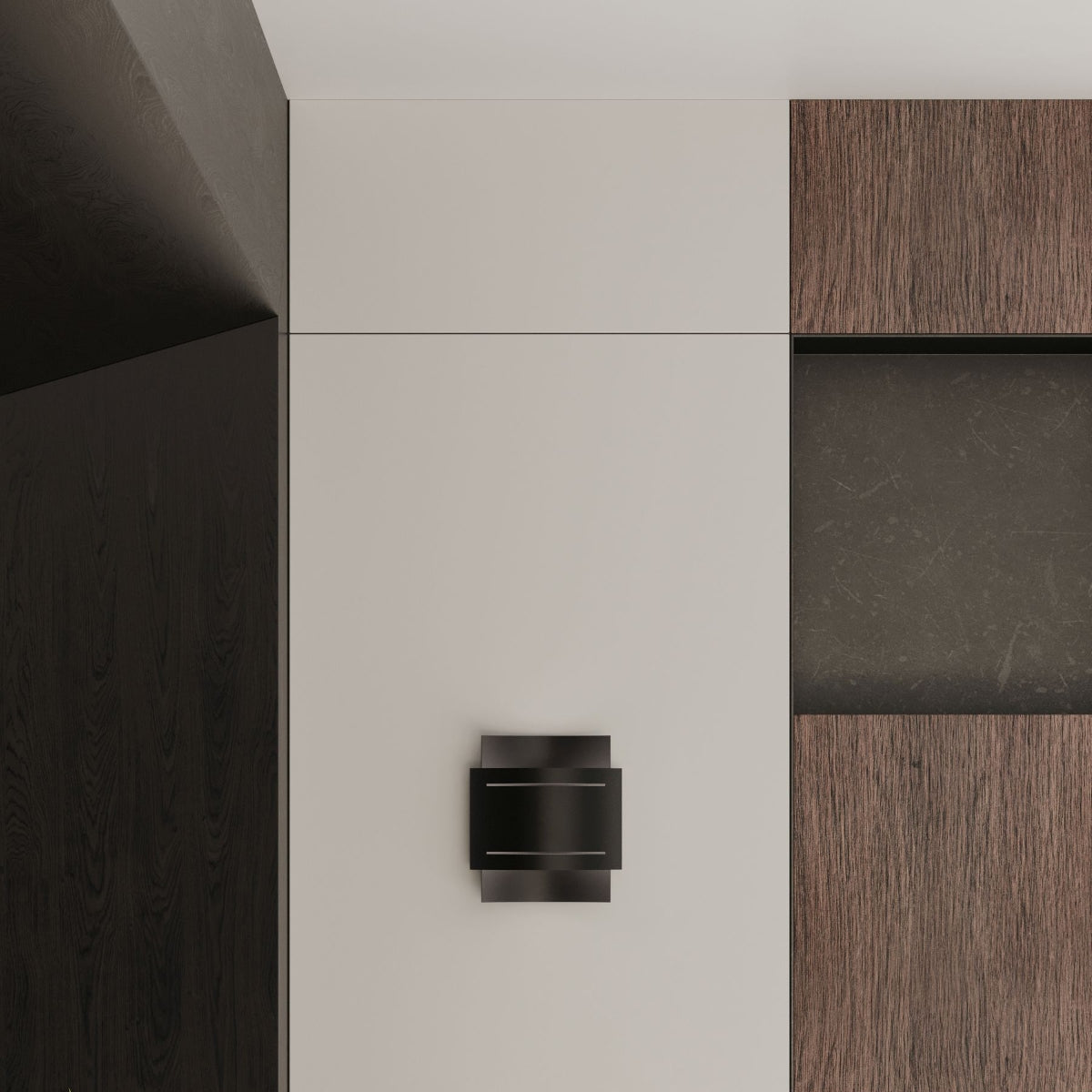 Applique Double Rampe Murale Acier Noir