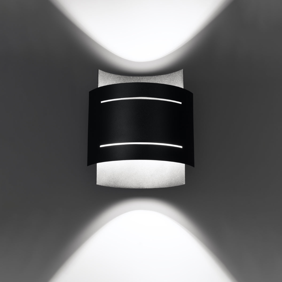 Applique Double Rampe Murale Acier Noir