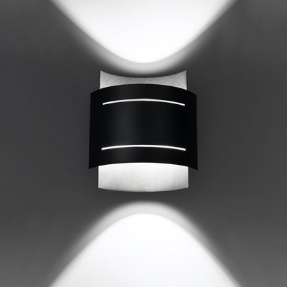 Applique Double Rampe Murale Acier Noir