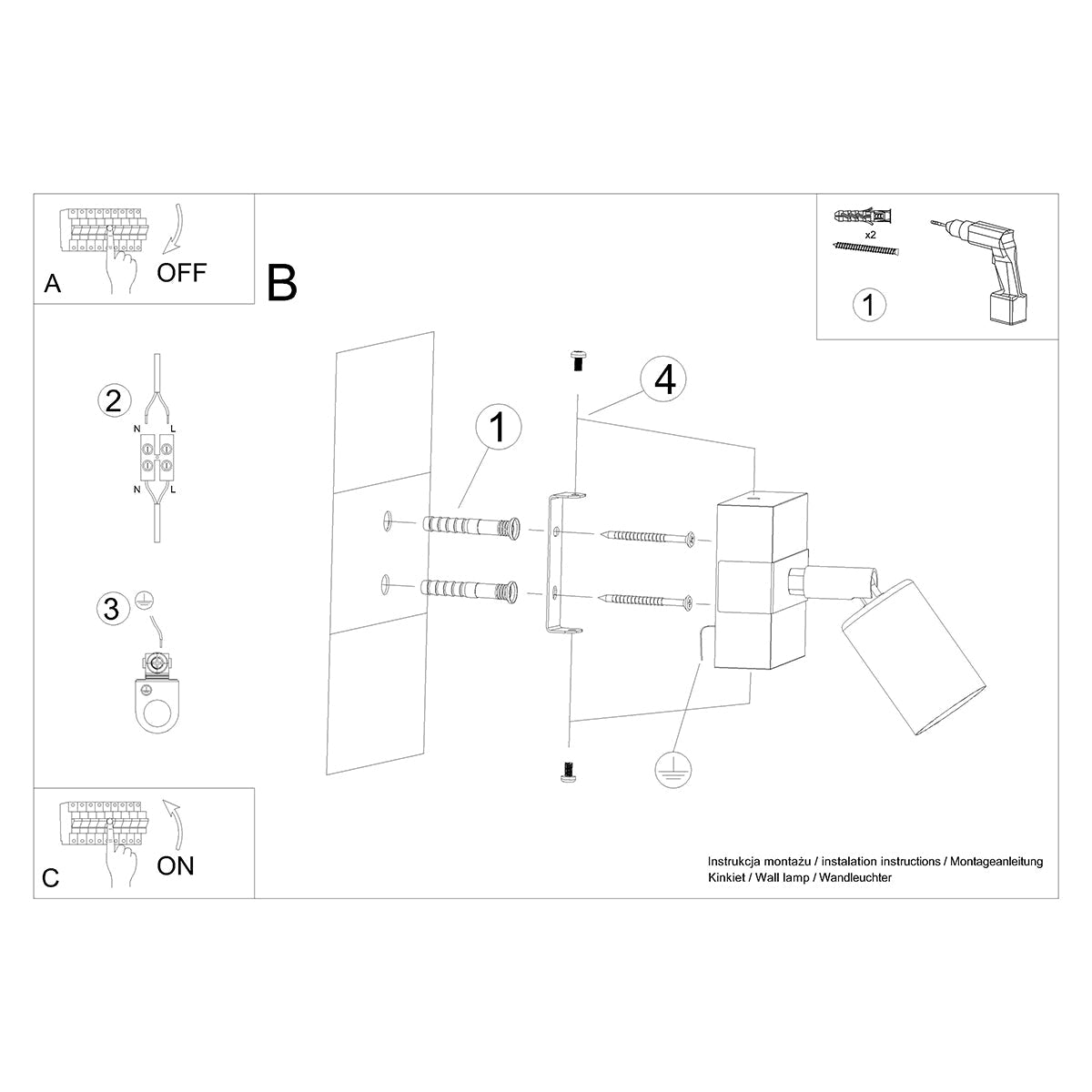 Applique Murale Élégance Bois et Métal Noir, Spot Orientable