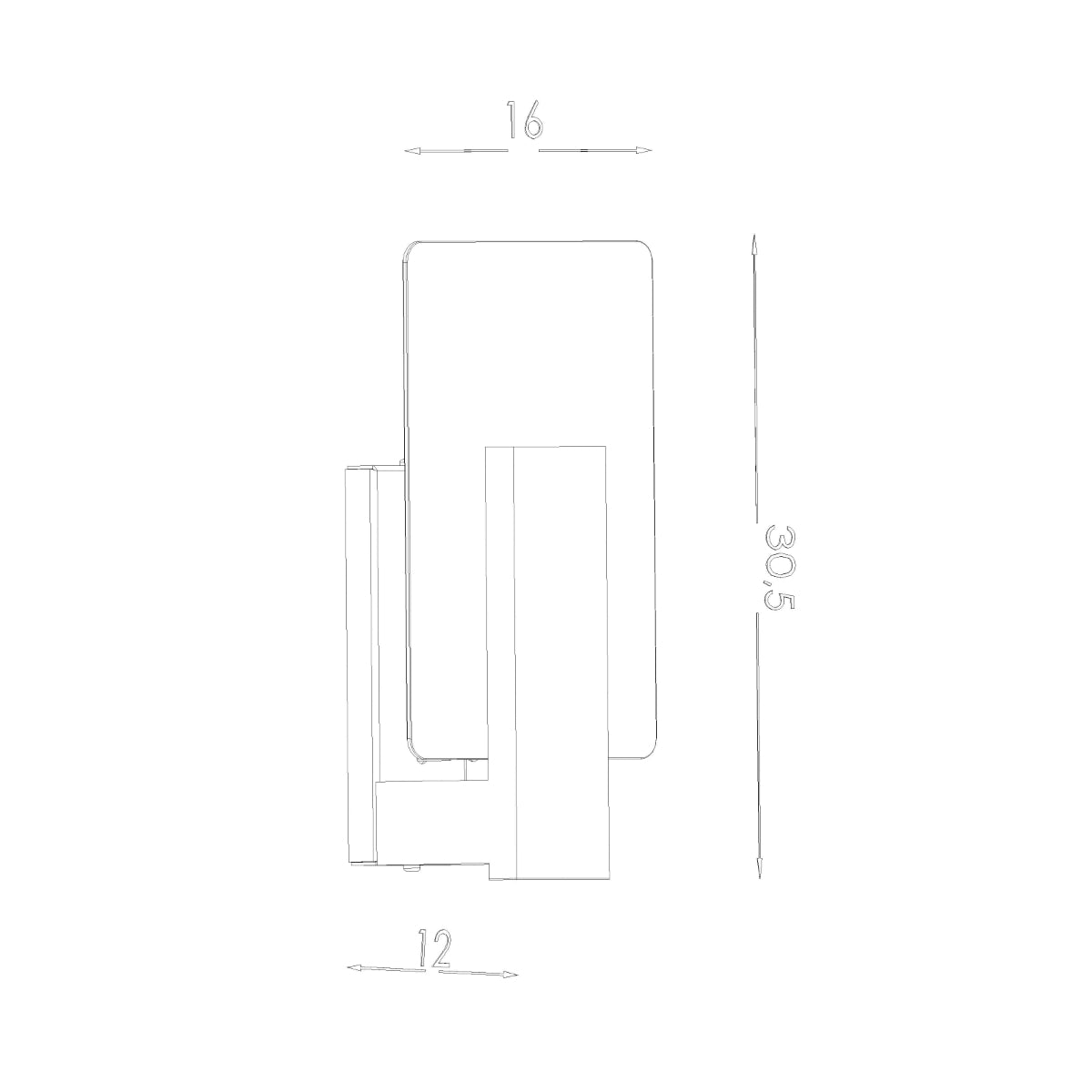 Applique Murale Envol Géométrique Bois Blanc et Verre