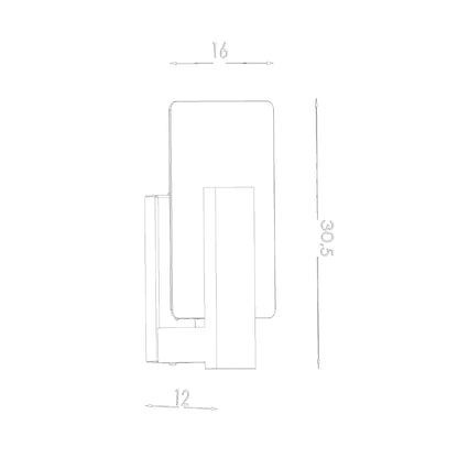Applique Murale Envol Géométrique Bois Blanc et Verre