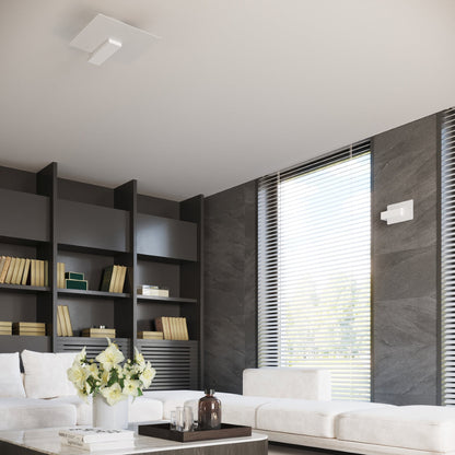 Applique Murale Envol Géométrique Bois Blanc et Verre