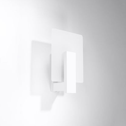 Applique Murale Envol Géométrique Bois Blanc et Verre