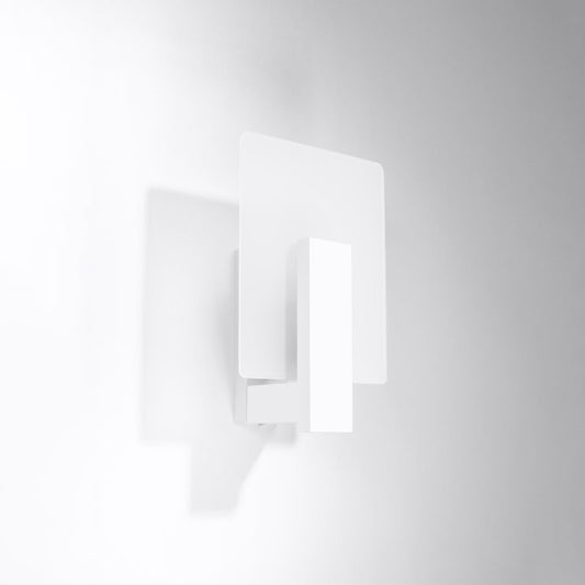 Applique Murale Envol Géométrique Bois Blanc et Verre