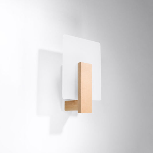Applique Murale Envol Géométrique Bois Naturel et Verre