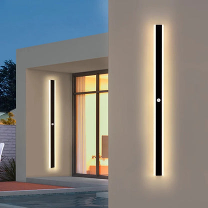 Applique Murale Extérieure LED Linéaire à Détecteur de Mouvement en Aluminium