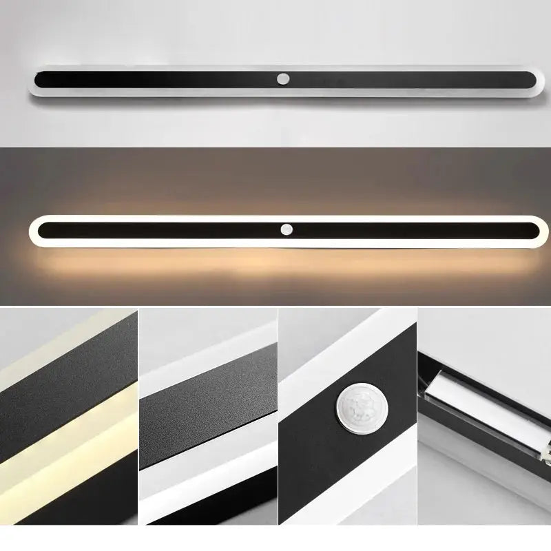 Applique Murale Extérieure LED Linéaire à Détecteur de Mouvement en Aluminium