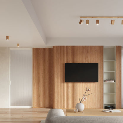 Applique Murale Facette Cubique Orientable en Chêne