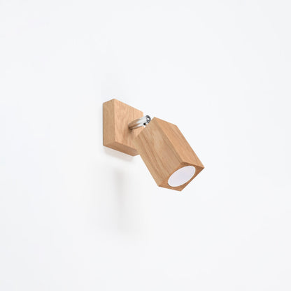 Applique Murale Facette Cubique Orientable en Chêne