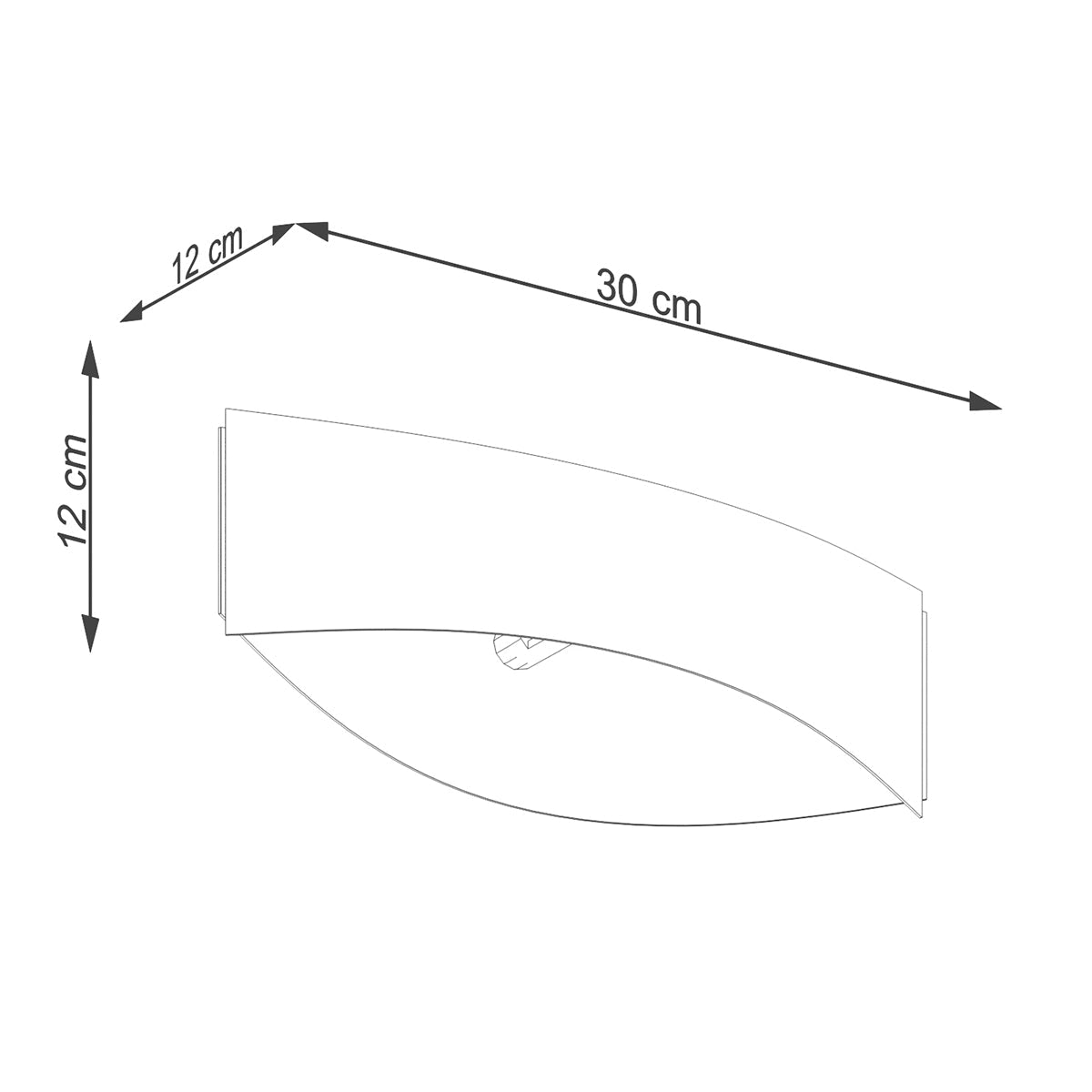 Applique Murale Fluide Ruban Acier Blanc