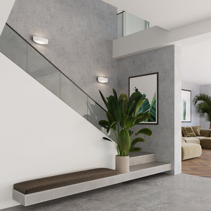 Applique Murale Fluide Ruban Acier Blanc
