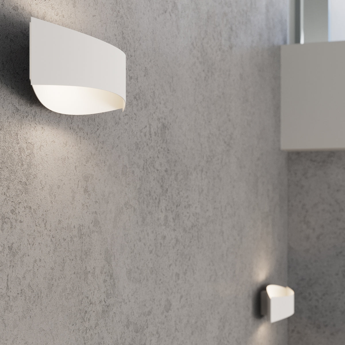 Applique Murale Fluide Ruban Acier Blanc