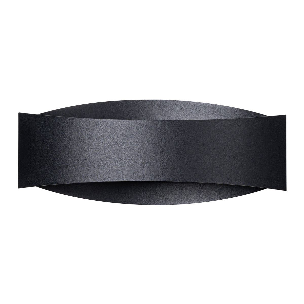 Applique Murale Fluide Ruban Acier Noir