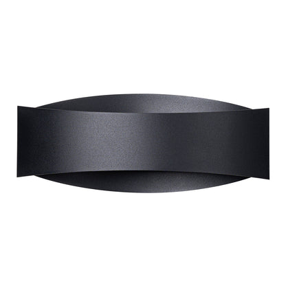 Applique Murale Fluide Ruban Acier Noir