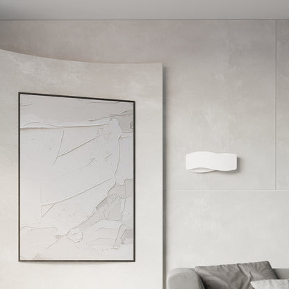 Applique Murale Flux Lumineux 30 Vague Acier Blanc