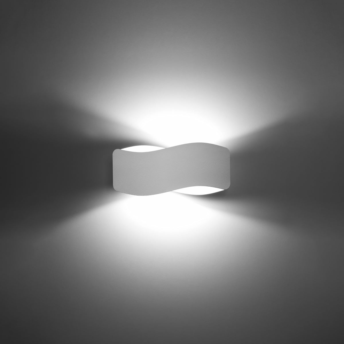 Applique Murale Flux Lumineux 30 Vague Acier Blanc