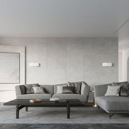 Applique Murale Flux Lumineux 40 Vague Acier Blanc