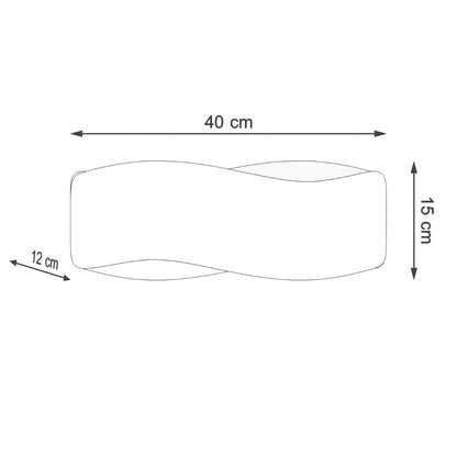 Applique Murale Flux Lumineux 40 Vague Acier Blanc