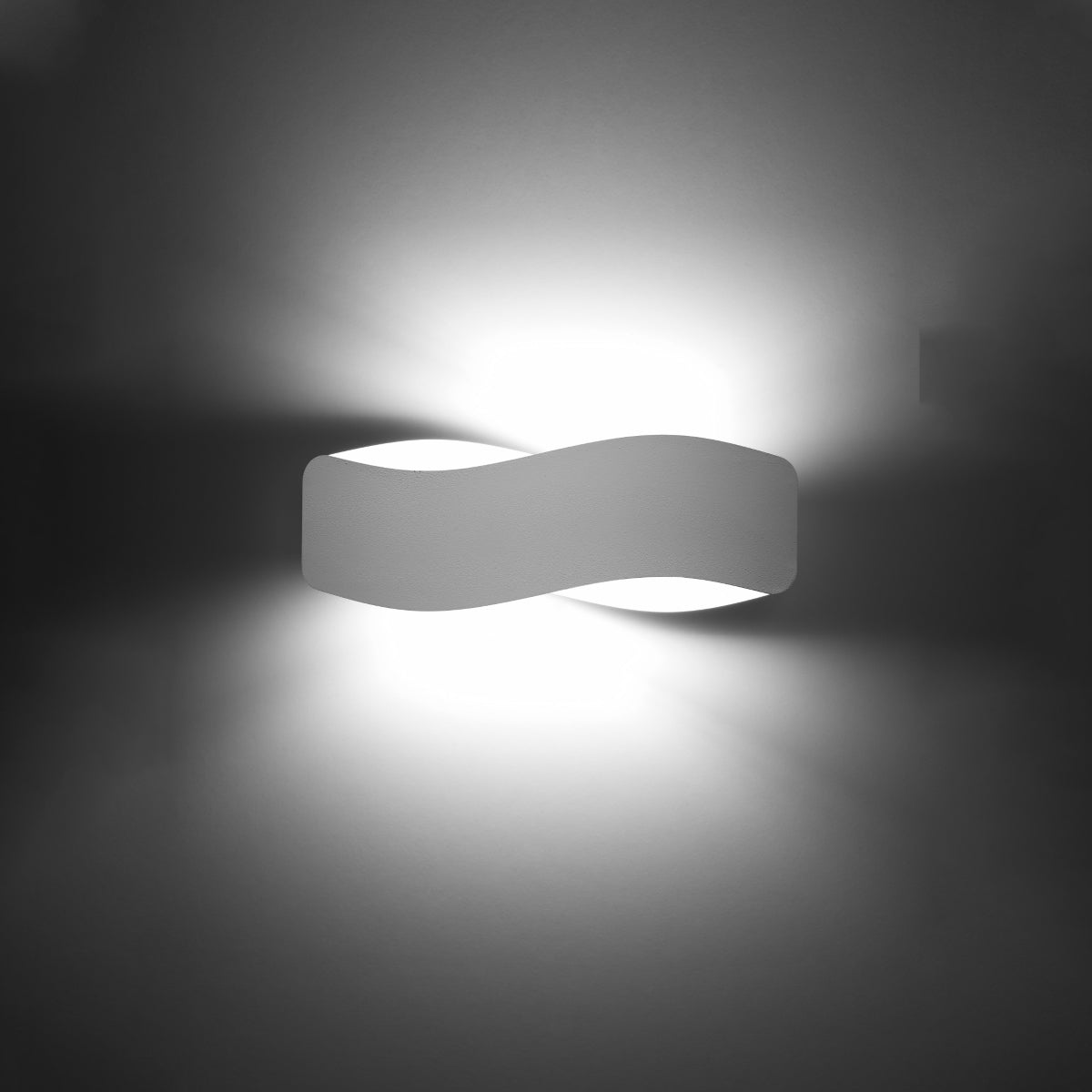 Applique Murale Flux Lumineux 40 Vague Acier Blanc