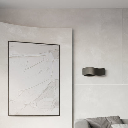 Applique Murale Flux Lumineux 40 Vague Acier Noir