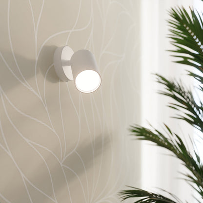 Applique Murale Focus Moderne Spot Orientable Acier Blanc