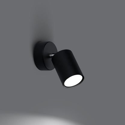 Applique Murale Focus Moderne Spot Orientable Acier Noir