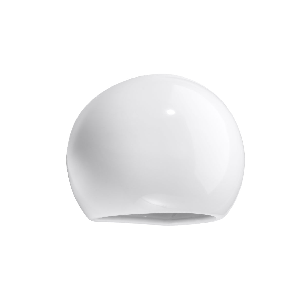 Applique Murale Globe Céramique Vernie Blanc Brillant