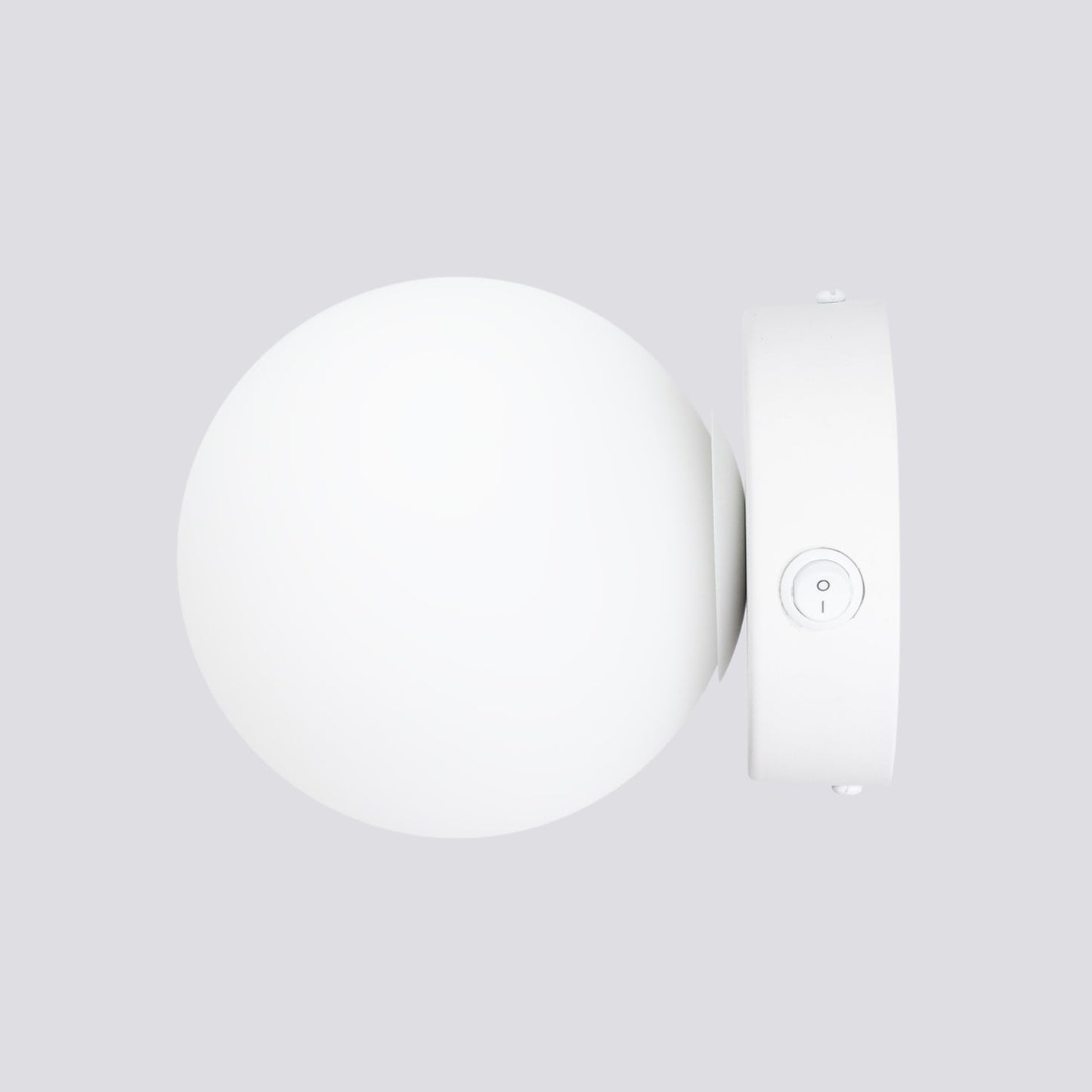 Applique Globe Solis en Verre Opalin Blanc