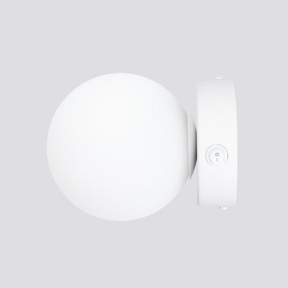 Applique Globe Solis en Verre Opalin Blanc