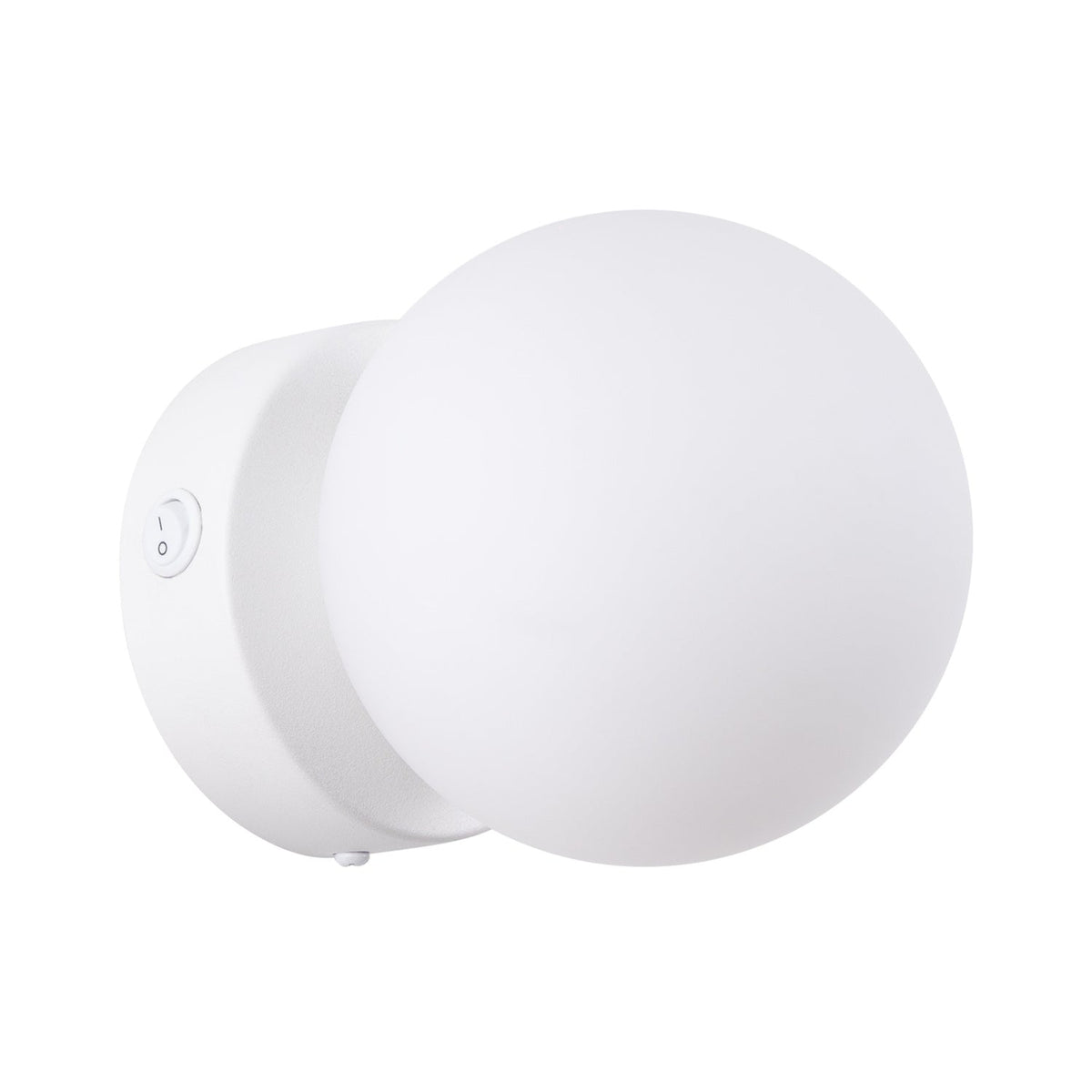 Applique Globe Solis en Verre Opalin Blanc