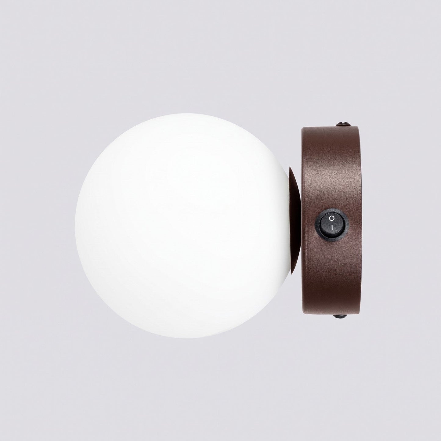 Applique Globe Solis en Verre Opalin Marron