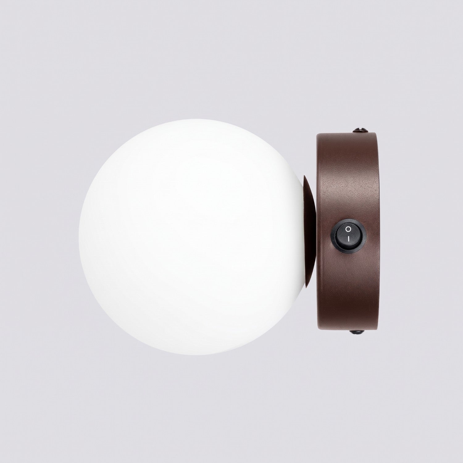 Applique Globe Solis en Verre Opalin Marron
