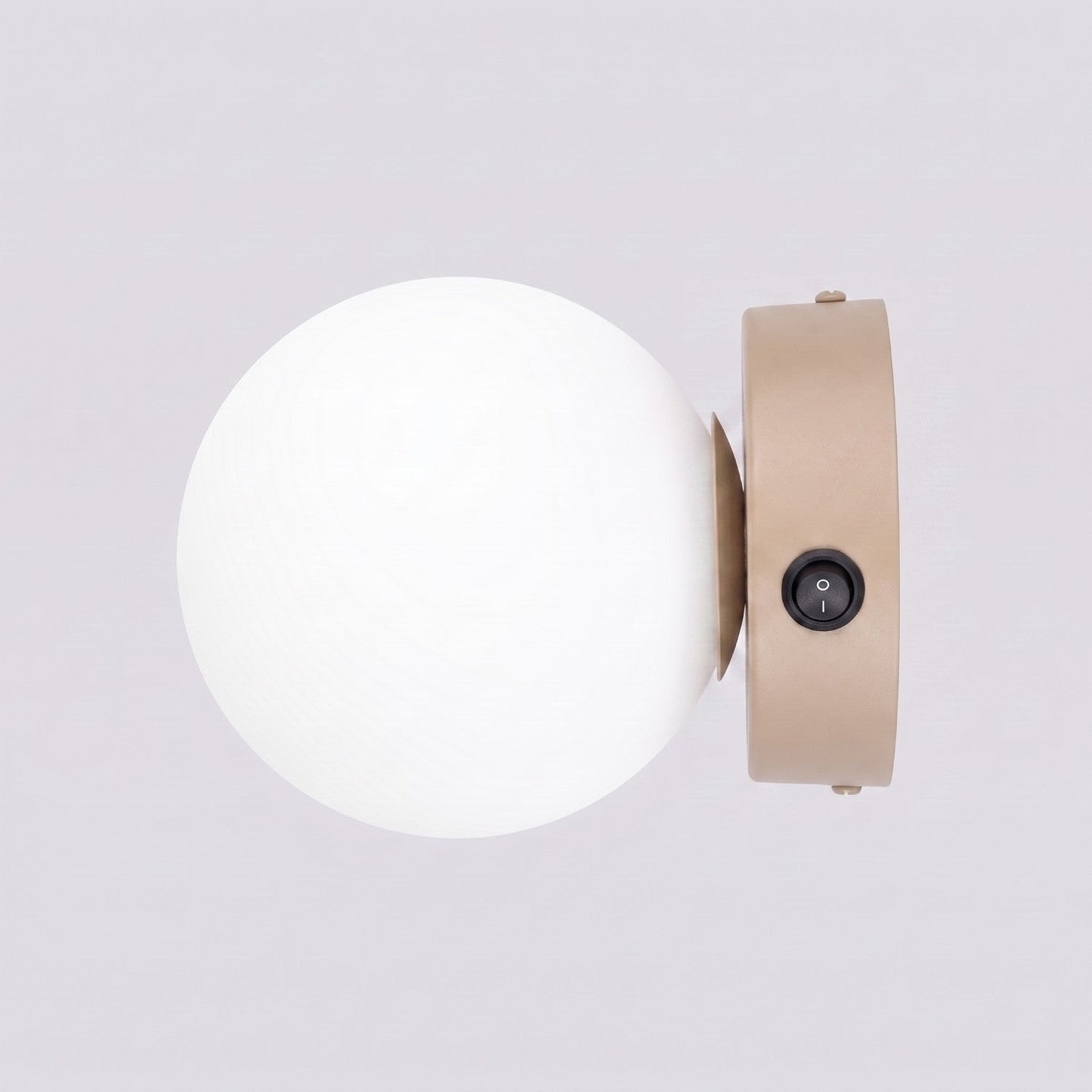 Applique Globe Solis en Verre Opalin Taupe