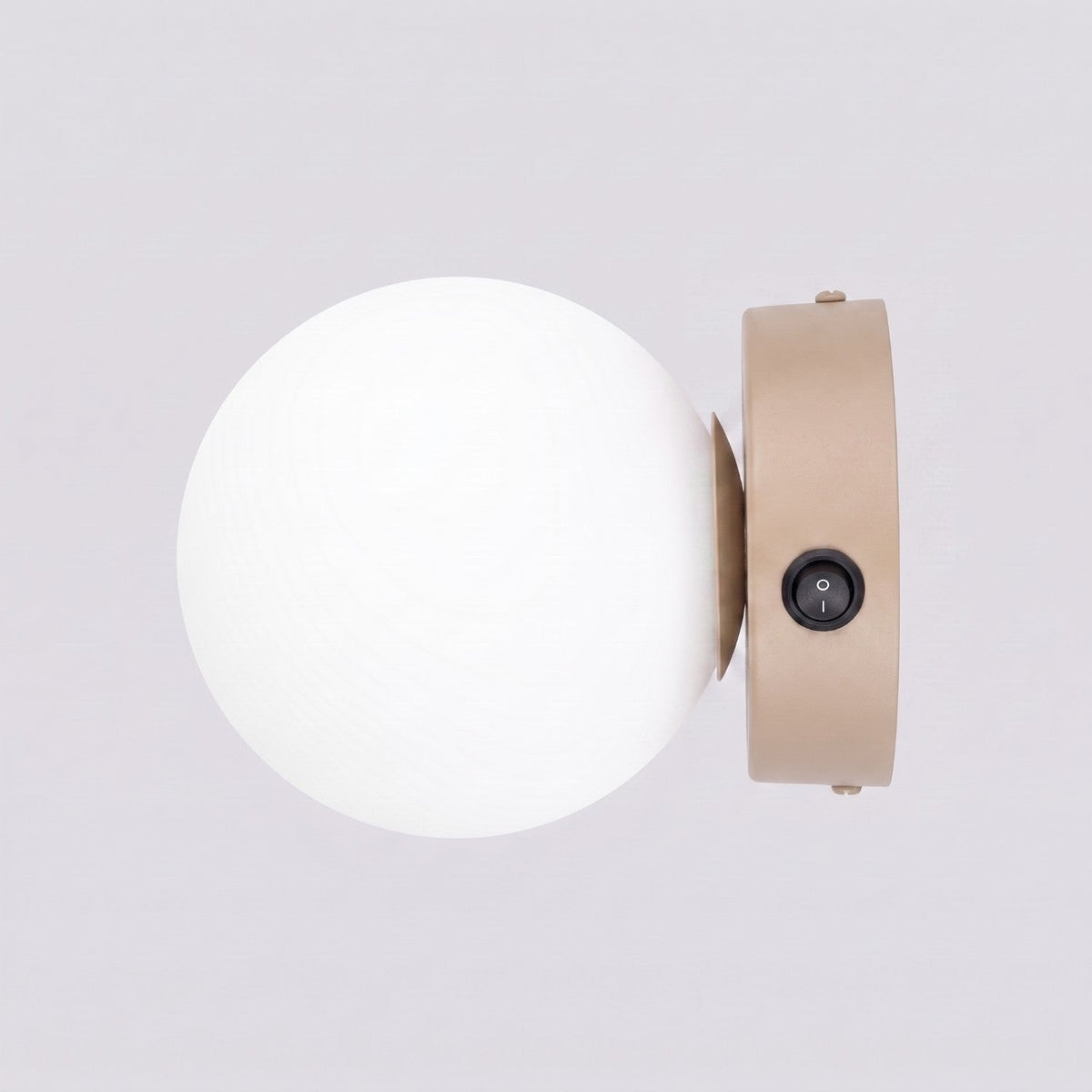 Applique Globe Solis en Verre Opalin Taupe