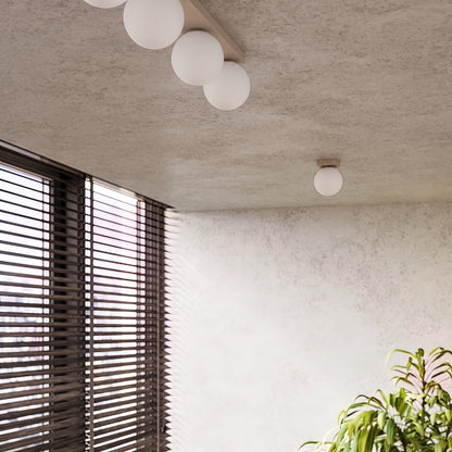 Applique Globe Solis en Verre Opalin Taupe