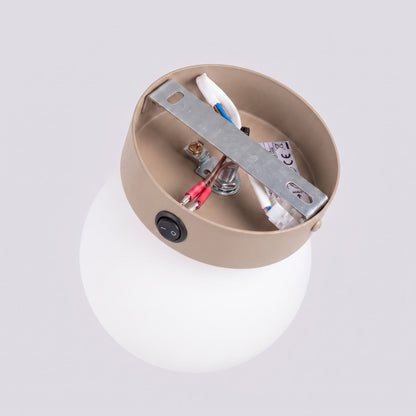 Applique Globe Solis en Verre Opalin Taupe