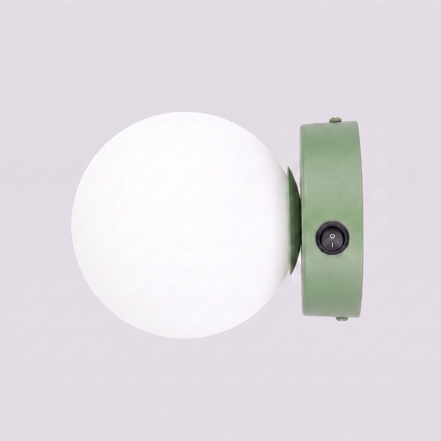 Applique Globe Solis en Verre Opalin Vert Sauge