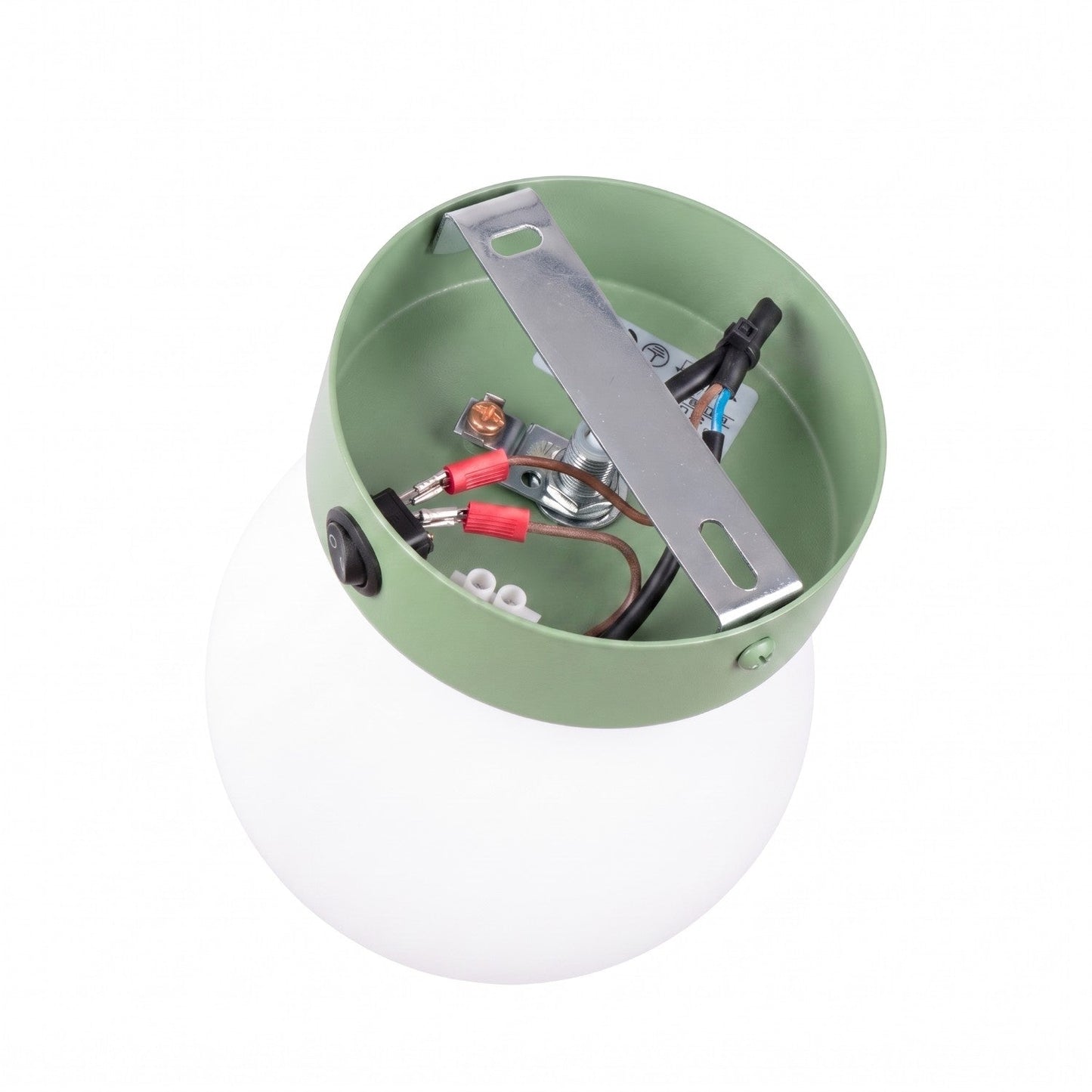 Applique Globe Solis en Verre Opalin Vert Sauge