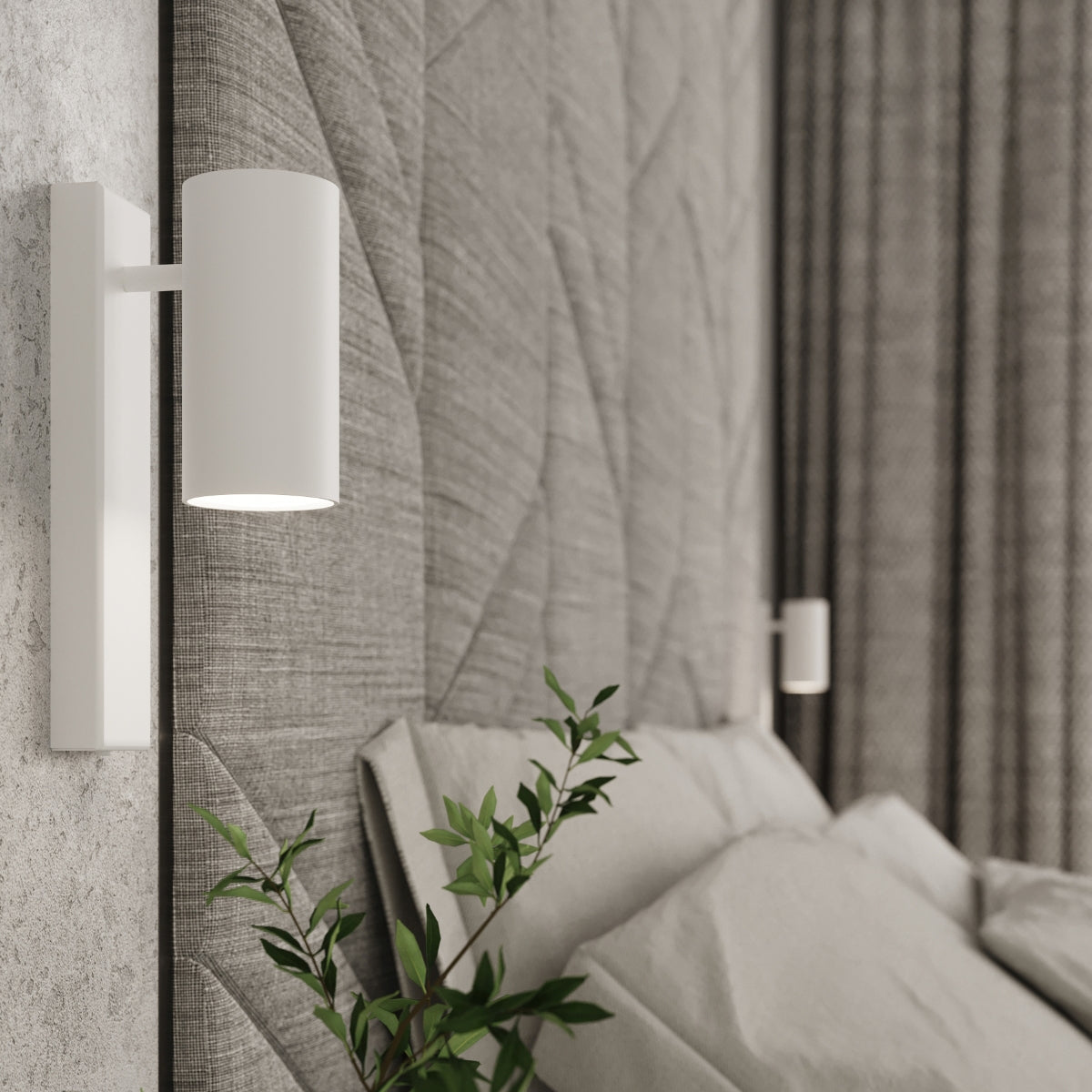 Applique Linéaire Murale Acier Blanc GU10
