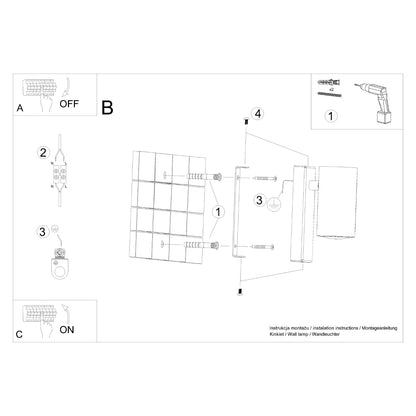 Applique Linéaire Murale Acier Blanc GU10