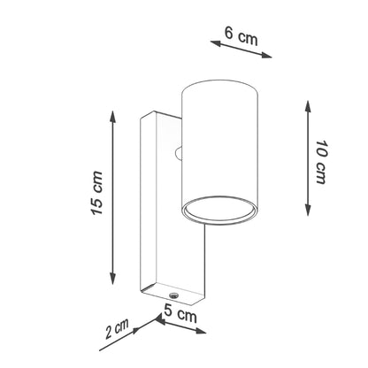 Applique Linéaire Murale Acier Blanc GU10