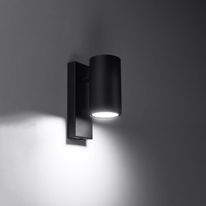 Applique Linéaire Murale Acier Noir GU10