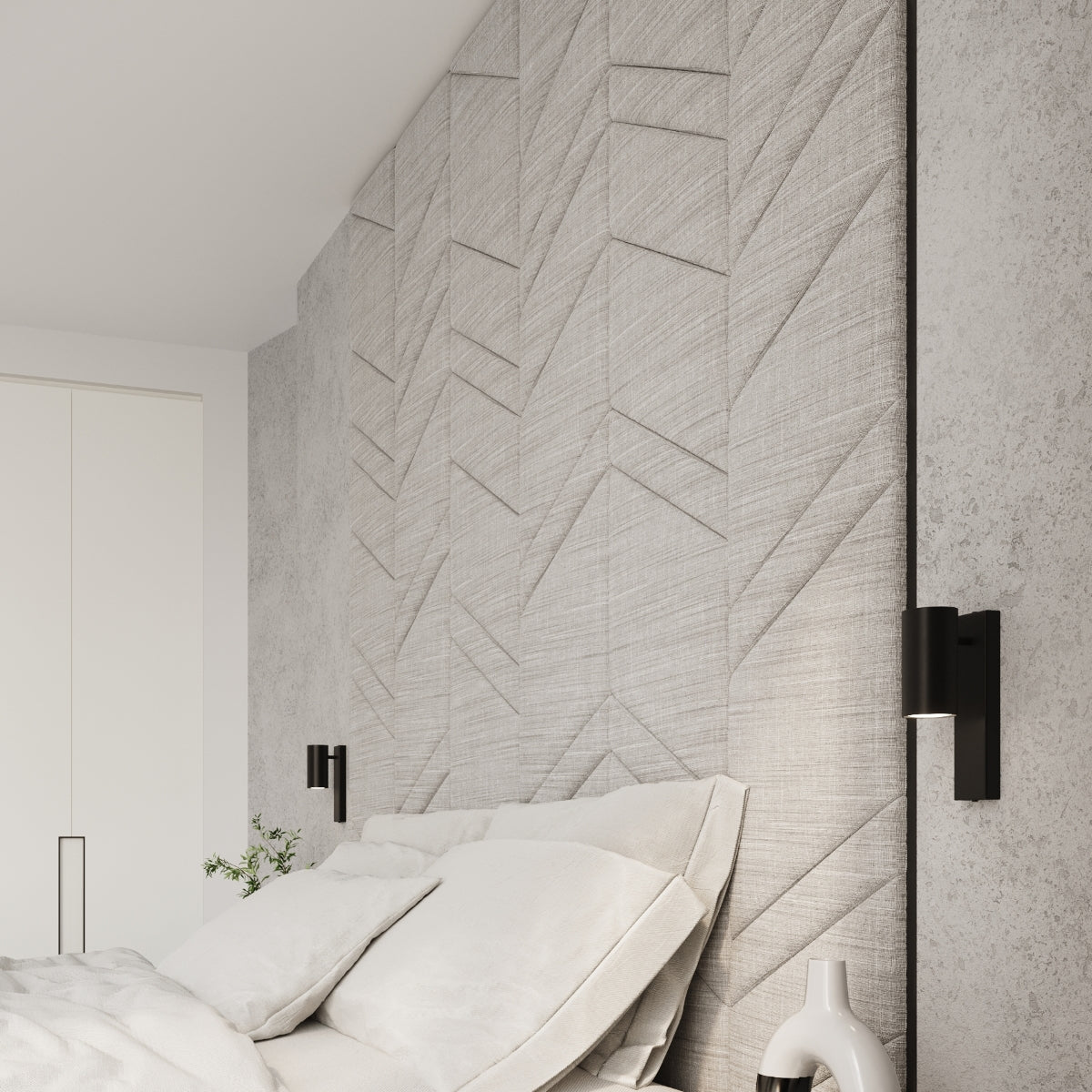 Applique Linéaire Murale Acier Noir GU10