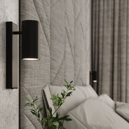 Applique Linéaire Murale Acier Noir GU10
