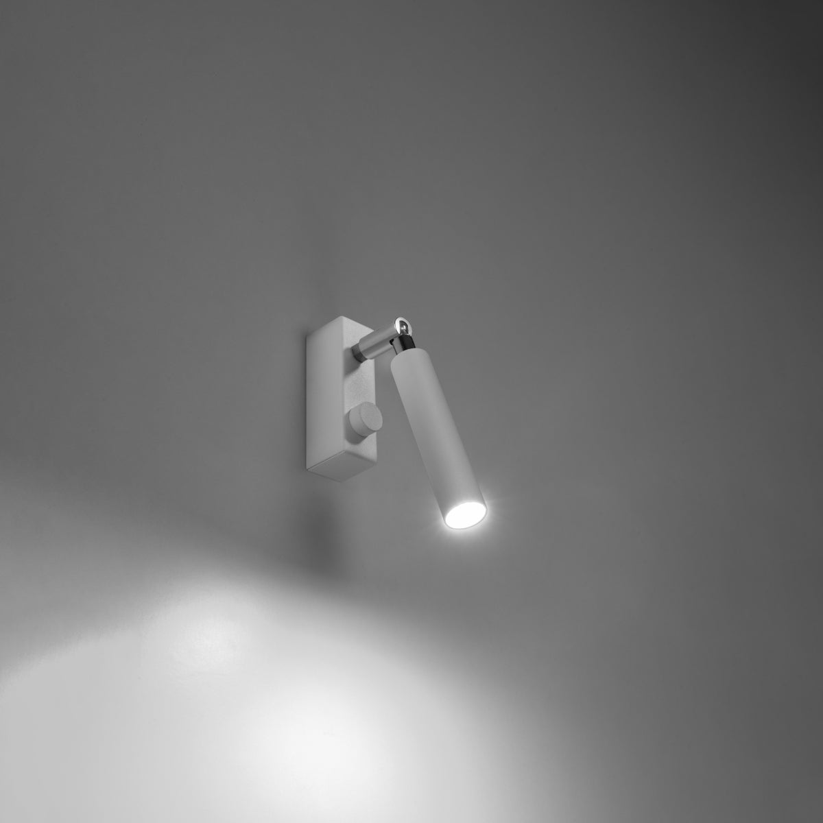 Applique Spot Orientable en Acier Blanc Mat