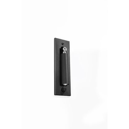 Applique liseuse orientable acier noir, spot de chevet pliable