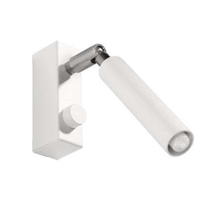 Applique Spot Orientable en Acier Blanc Mat